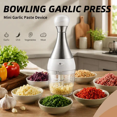 Bowling-Pin Stainless Garlic Press