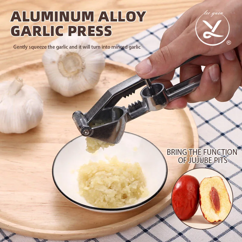 Easy-Squeeze Aluminum Garlic Crusher