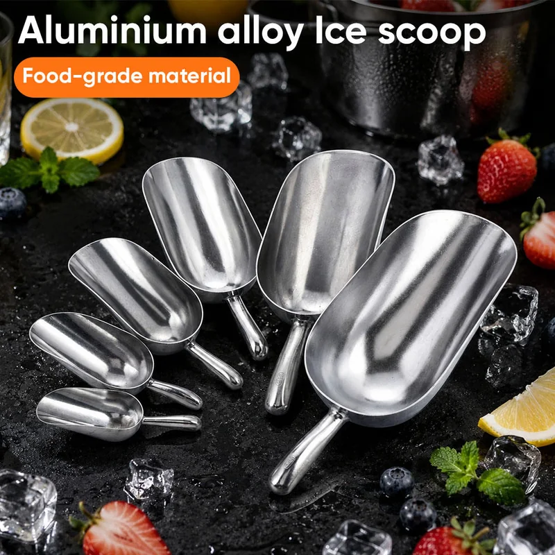 Multi-Purpose Aluminum Candy & Ice Cube Scoop